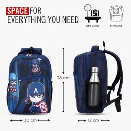 zerus Cool Cartoon Hero Printed Boys Backpack | Lightweight Durable Daily Use Waterproof School Bag image 5