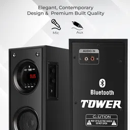 Qcluellu 287 =FG TOWER SPEAKER DJ Sound Stereo bass Built-in FM 80 W Bluetooth Tower Speaker image 5