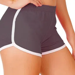 jocker Solid Women Dark Grey Boxer Shorts, Casual Shorts, Gym Shorts, Night Shorts, Regular Shorts image 1