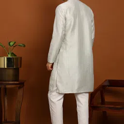 fubar Men Silk Blend Kurta Pyjama Set image 4
