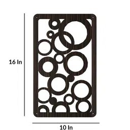 planet decor Mdf Engineered Wood Sergio With Wooden Texture Hanging Room Divider In Brown Colour image 3