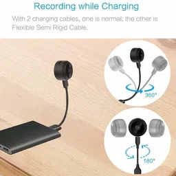 KZLYNN Mini Spy Camera Magnet WiFi Hidden Camera Wireless Portable Spy Device Full HD with Long Time Recording Security Camera Audio Video Recorder Camera For Home And Office Spy Camera image 4