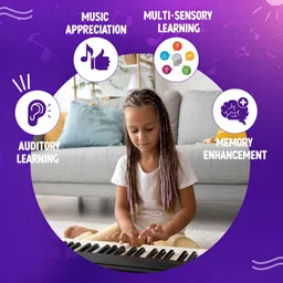 snm97 61-Keys Musical Keyboard Piano with Mic for Kids Analog Portable Keyboard_A122 image 5