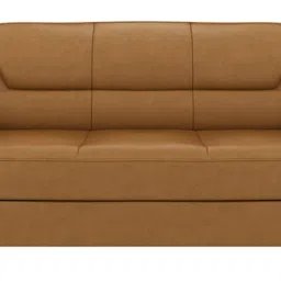durian Berry compact Leatherette 3 Seater Sofa in Camel Brown Colour image 5