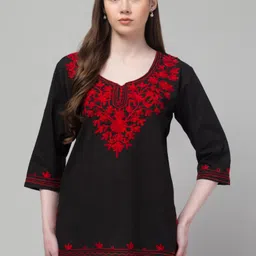 librafashion Women Embroidered Viscose Rayon Straight Kurta-picture-10