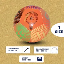 ultimate goal Alphabet Dotted Print Football – Orange | Sports Kids Fun & Learning Ball Football - Size: 1 image 5