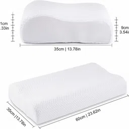 dreamnest Memory Foam Sleeping Pillow Pack of 1 Solid Premium High Dencity Pillow | Washable Zip Cover | Soft Pillow for Sleeping image 3