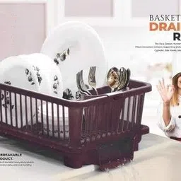 cozybuyer Dish Drainer Kitchen Rack Plastic image 2