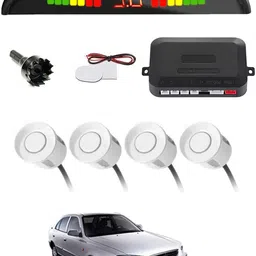 ayw Universal 4 White Reverse Parking Sensor With LED Display For Cars-03 4White Parking Sensor With LED Display Increased Safety For Car-03 Parking Sensor image 1