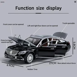 akvanar 1:24 Mercedes Maybach S680 Diecast Alloy Metal Car Sound Light[Pack of -1]-picture-28