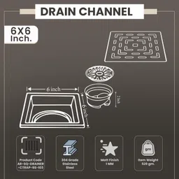 evanex Floor Stainless Steel Pop-Up Strainer image 5