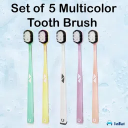 funblast Tooth Brush Set - Tooth Brush Combo Pack of 5 for Kids & Adults, Super Soft Bris Ultra Soft Toothbrush image 3