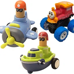 vaniha Unbreakable Four-Wheel Drive Friction Powered Diecast Toy Set-S14-picture-27