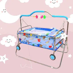 smiley bell Heavy cradle with stroller and mosquito net-picture-26