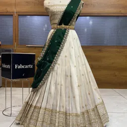 fabcartz Self Design Semi Stitched Lehenga Choli-picture-17