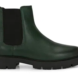 roadster Rugged Elegance Forest Green Boots For Women image 5