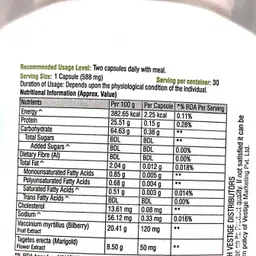 veslim Eye support capsule vestige pack one UNFLAVORED Capsules image 3