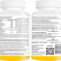 tata 1mg Vitamin D3+K2 (MK 7 ) Advanced Tablet | for Stronger Bones and Immunity image 2