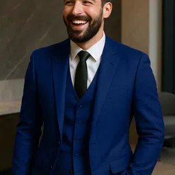verticals Men Men 3 Piece Suit Solid Suit image 4