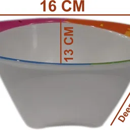 zido (Pack of 2) Premium Quality Multipurpose Cartoon Character Design Bowls for serving (Artist Bear and Teddy Bear).- Melamine image 4