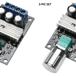 dhruv-pro 2-Pic PWM DC 24-12- 6v-28VDC 3A 80w PWM Control Motor Speed ​​Controller Adjustable Variable Speed ​​Regulator with Potentiometer Switch Electronic Components Electronic Hobby Kit image 1