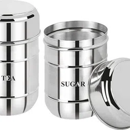 krishna creation Stainless Steel Tea Coffee & Sugar Container - 500 ml image 4