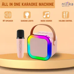 Nilika Enterprises Mini Wireless Bluetooth Karaoke Speaker with Mic RGB Lights Portable Mic Speaker 5 W Bluetooth Speaker image 4