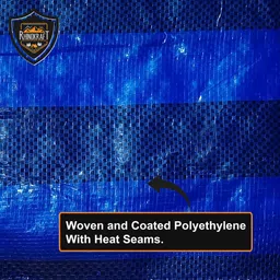 rhinokraft 18ft X 12ft, 170GSM | Premium Water Proof Tirpal Sheet , Rain Saver Tent - For Camping, Construction Sites, Transportation Covers, Garden image 4