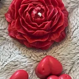 wojjoy Handmade Red Rose Scented Candle Candle image 1