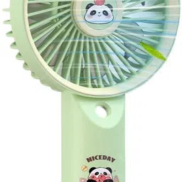 HOGSY Panda Mini Portable Fan Lightweight Mini Portable Fan Cute Design 3 Speed Small Desk Fan Rechargeable USB Fan image 1