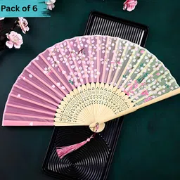 amaco Wooden Hand Chinease/Japanese fan Handmade Bamboo Hand Held Fan AW 368-picture-16