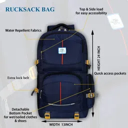 crs creative TREKKING BAG HIKKING BACKPACK FOR TRAVEL & OUTDOOR Rucksack - 60 L image 5
