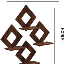 mertiya Kite Combo Eight Set Brown Frame Home Décor MDF Wooden Wall Hanger for Bed Room Pack of 8 image 3