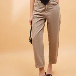 sassafras Women Regular Mid Rise Beige Jeans-picture-16