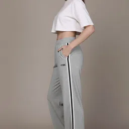 lothric Women Striped Grey Track Pants image 3