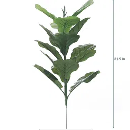 fourwalls Fabric Green Fiddle Leaf Fig Without Pot Artificial Plants image 3