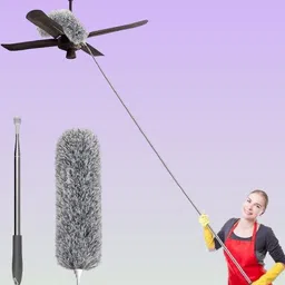 vaynpex Telescopic 100in Fan Dusting Dust Mop for Ceiling Wet and Dry Duster image 1