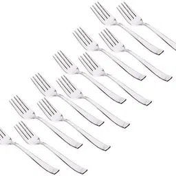 pancraft Stainless Steel Heavy Duty Forks Set of 12 | Rust Resistant Silver Cutlery Stainless Steel Dinner Fork-picture-44