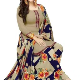 Unstitched Crepe Salwar Suit Material Printed-image-14