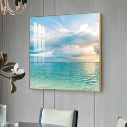 the next decor Celestial Ocean Glass Finish Square Wall Art image 4