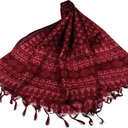 traditions bazaar Silk Blend Printed Maroon Women Dupatta-picture-15