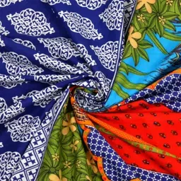clothohub Cotton Single Flat 144 TC Jaipuri Prints Bedsheet image 2