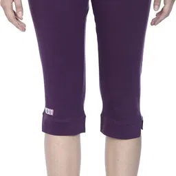 ocean race Plus Size (3/4 th Pant) Regular Fit Women Purple Capri-picture-20