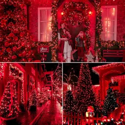 glowserie 14 LEDs 3 m Red Steady Flower Rice Lights image 5