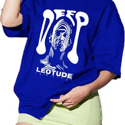 leotude Women Printed Round Neck Cotton Blend Multicolor T-Shirt image 4