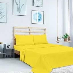 lafabriqueind 0 TC Cotton King Solid Flat Bedsheet image 2