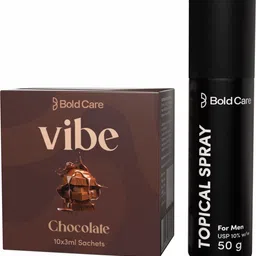bold care Vibe Water-Based Lube Sachets | Chocolate Flavored | 10x3gms Lubricant-picture-22