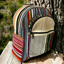 Medium 25 L Laptop Backpack Ethnic Handcrafted Boho Backpack-image-8