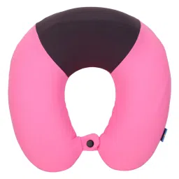 the quirk box Memory Foam Travel Neck Pillow-Grey & Pink image 2