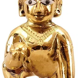 pujahome Laddu Gopal Idol/Bal Gopal/Thakur Ji Pure metal Idol Size 1 Decorative Showpiece - 3 cm-picture-16